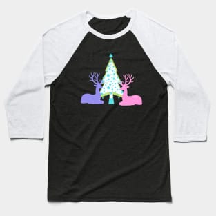 Mid Century Modern Reindeer Christmas Baseball T-Shirt